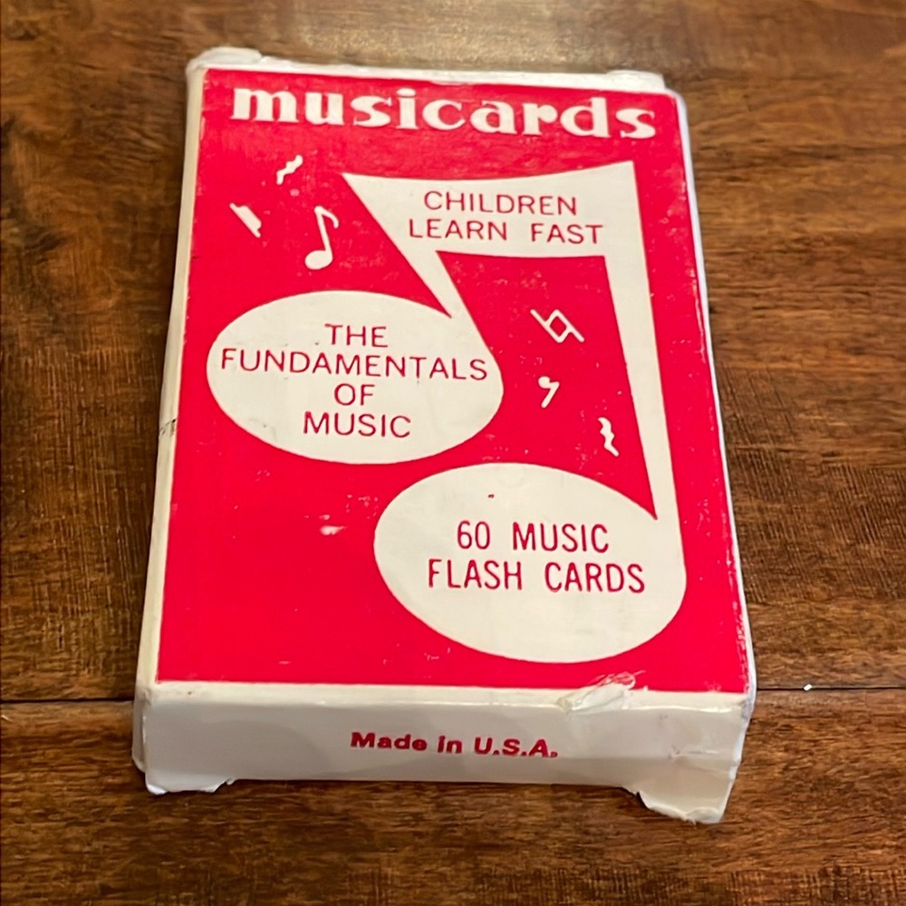 Complete set Vintage Musicards Music Lesson 60 Flash Cards Fundamentals of music